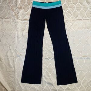 Lululemon Athletica - Navy and Teal Wide Leg Leggings Pants